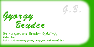 gyorgy bruder business card